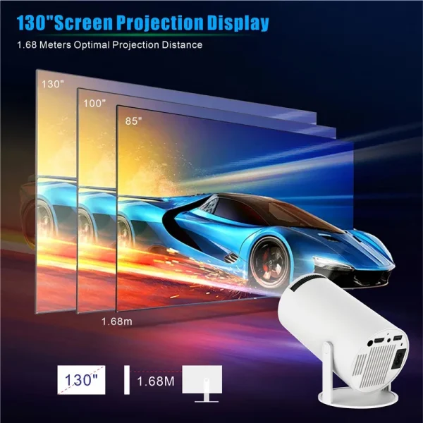 DITONG hy300 pro Projector 4K - HD Home Cinema Outdoor portable Projector - Image 3